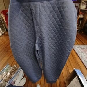 Isaac Mizrahi Quilted Blue Pants